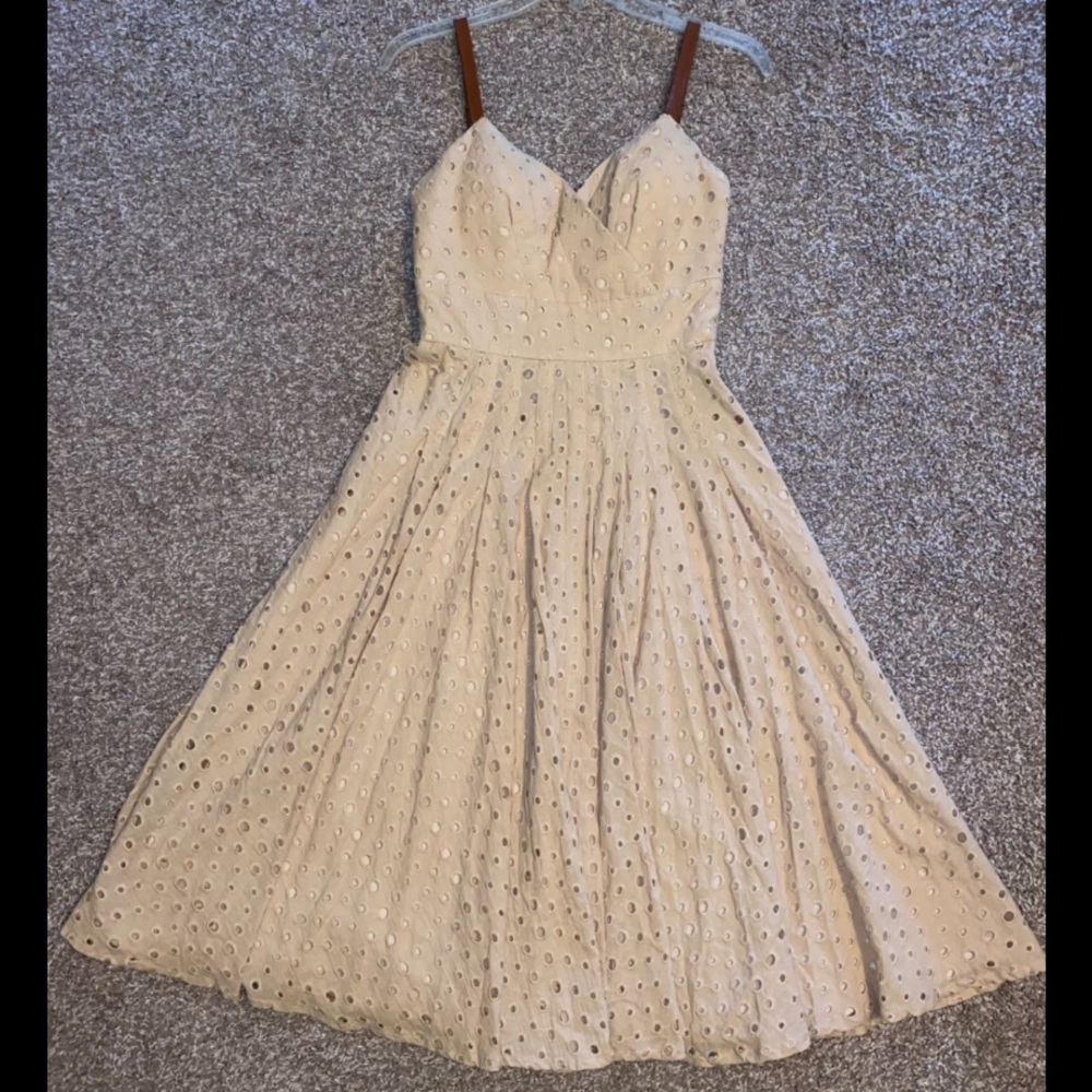 A line tan dress